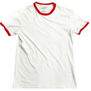Urban Outfitters white red ringer tee